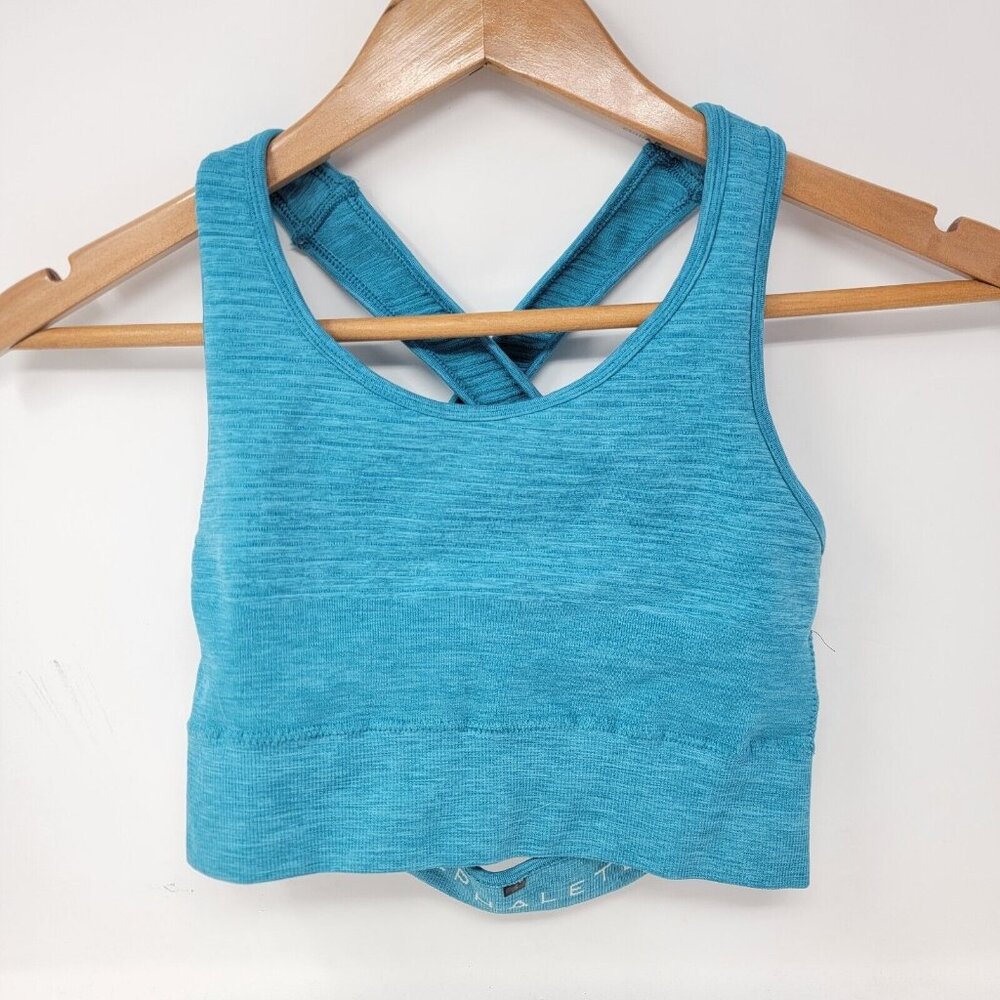 Alphalete Light‎ Blue Criss Cross Back Women's Sports Bra Size Small